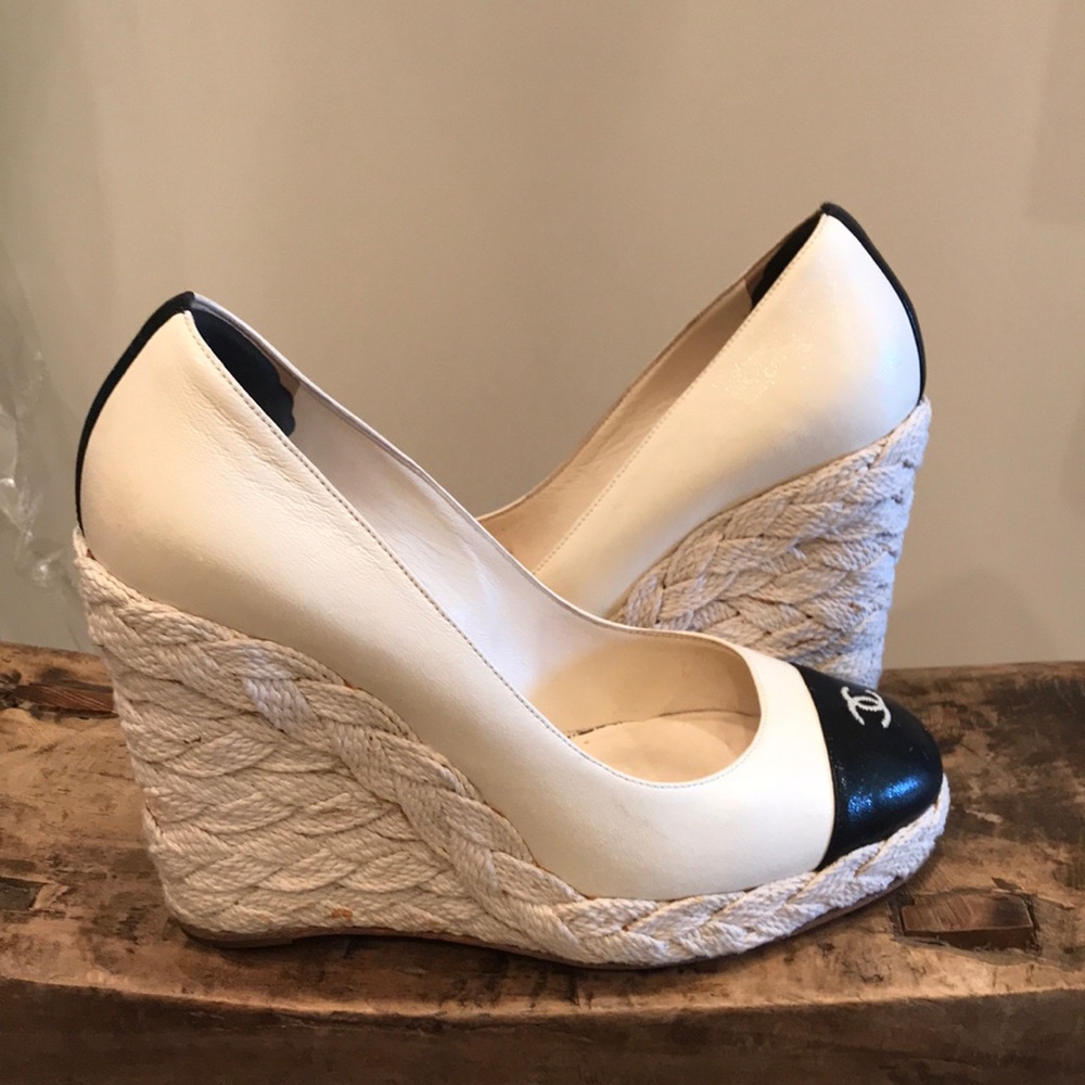 CHANEL Wedge Espadrilles